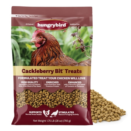 Hungrybird Crackleberry Bits, 1.75lbs – Ready to Use All-Natural Suet Poultry Treats for Backyard Chickens