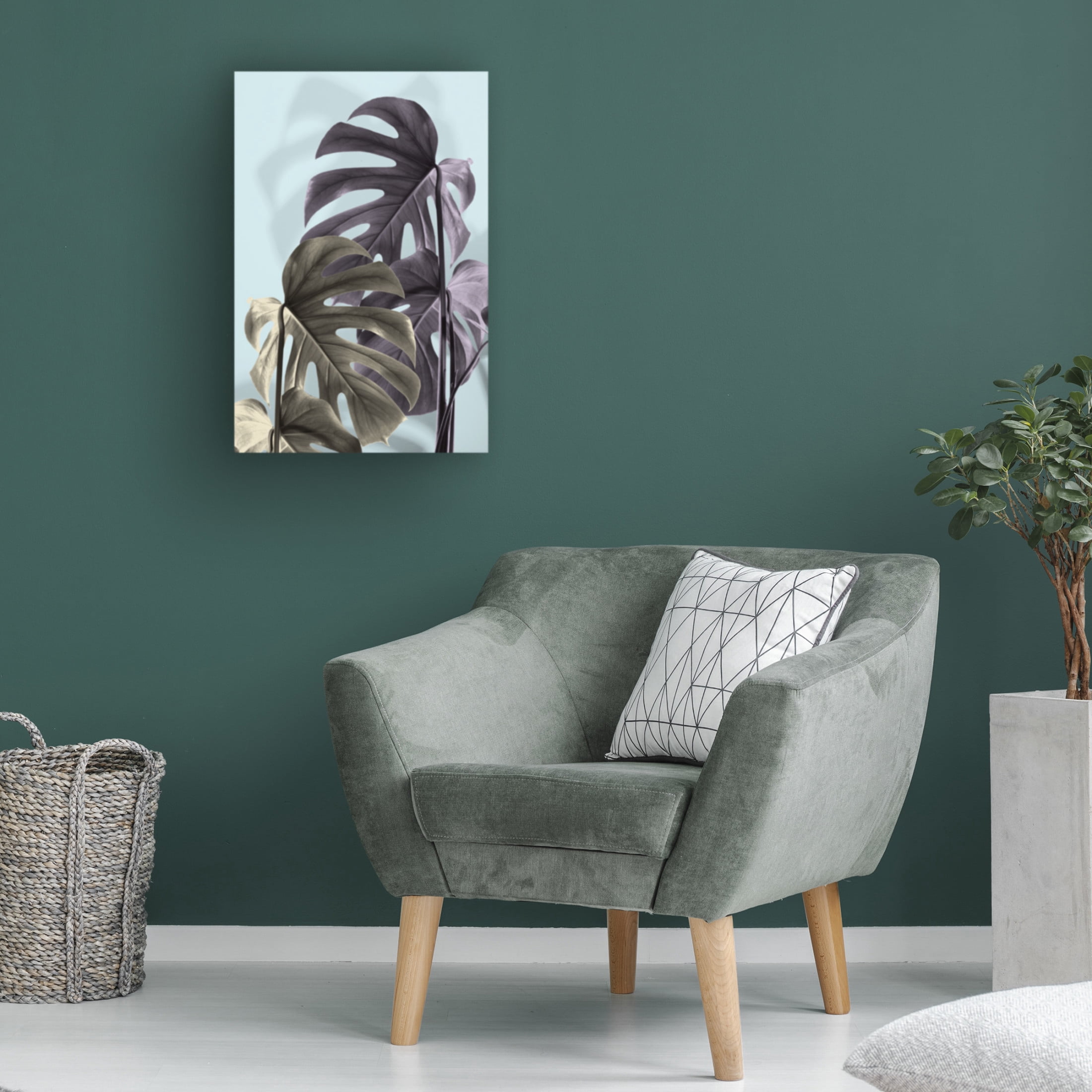 Trademark Fine Art Pictufy Studio Monstera Blue 02 Canvas Wall Art