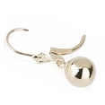 thumbnail image 3 of 14k Yellow Gold Drop Earrings with Round Gold Ball (Lever back Ball Earrings, Balls Available in 5-8 mm), 3 of 3