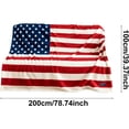 thumbnail image 3 of American Flag Blanket Throw – Patriotic USA Stars and Stripes Blanket, Soft Plush Fleece, Lightweight Cozy Couch Bed Throw, 4th of July Decorations, Independence Day Gift for Adults, 39.3x78.7 Inch, 3 of 9