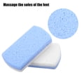thumbnail image 3 of Unique Bargains 2 Pcs Foot Care Exfoliating Scrub Stone Double Sided Pumice Stone File Blue White, 3 of 7