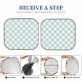 thumbnail image 6 of Balery 2 Piece Daisy Plaid Blue Car Windshield Sun Shade|Foldable Front Windshield Shade for Car Front Window for Most Sedans SUV Truck-Large, 6 of 7