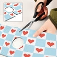 thumbnail image 6 of Yayeee Faucet Mat for Kitchen Sink 30" Diatomite Long Splash Guard Pad, Light Blue Checkered Heart, 6 of 7
