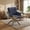 Navy Blue, variant on Domicare Chenille Upholstered Swivel Accent Chair with Nailhead Trim - Modern Office Chair, Vanity Chair, and Dining Chairs with Black Metal Base,Navy Blue