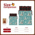 thumbnail image 3 of Rocae Teal Mama Llama Print Christmas Drawstring Linen Gift Bag with Drawstrings Treat Bag Goody Present Bags for Christmas Party Favor, 3 of 8