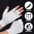 thumbnail image 5 of Fingerless Moisturizer Gloves Tutuviw 24 Pairs Cotton Gloves for Dry Hands Sleeping, Fingerless Touchscreen Spa Skin Treatment, Reusable Friendly Gloves for Women Men Sleeping (White), 5 of 7