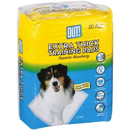 Out!: Extra Thick 21.5" X 23.5" Training Pads, 50 Ct