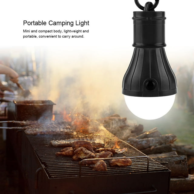 Linterna de pesca, mini lámpara portátil portátil de 3 LED para acampar, lámpara para acampar construida para profesionales Jadeshay A