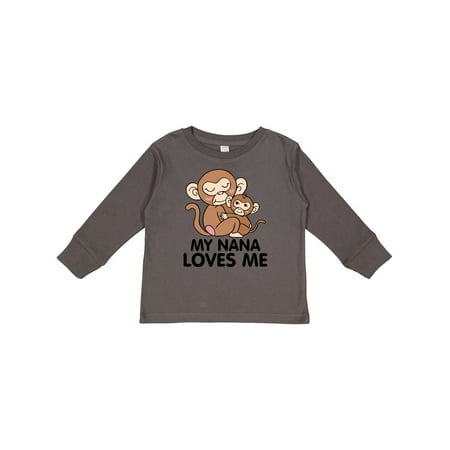 

Inktastic My Nana Loves Me Gift Toddler Boy or Toddler Girl Long Sleeve T-Shirt