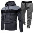 thumbnail image 3 of Letdown Mens 2 Piece Jacquard Sweatsuit Outfits Full Zip Athletic Jogging Suit Sets Sport Sweat Suit Athletic Tracksuit Outfits (Dark Gray, L), 3 of 3