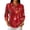 Red, variant on LTTVQM Christmas Blouses for Women 3/4 Sleeve Collared Half‑Placket Polo Christmas Tree Snow Graphic Loose Daily Wear Shirts
