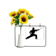 thumbnail image 1 of La cultura china de kung fu Shaolin Stick Tarjeta de bendición de jarrón de girasol artificial, 1 of 3