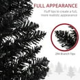 thumbnail image 4 of Resenkos 5ft Slim Artificial Pencil Christmas Tree with Realistic Branches & Warm White LED Lights, Black, 4 of 7