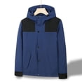 thumbnail image 5 of ManxiVoo Mens Winter Coats Thin Hardshell Windproof and Rainproof Overalls Overcoat for Men and Women Jackets for Men Navy XXXXL, 5 of 5