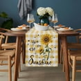 thumbnail image 2 of Sunflower Table Runner - 36 Inch Long, Kitchen Dining Table Runner Dresser Scarves, Yellow Plaid Lattice You Are My Sunshine Farmhouse Decor for Coffee Tables Wedding Party Banquet, 2 of 8