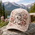 thumbnail image 5 of Voska 3D Animal Pattern Floral Embroidery Adjustable Unisex Baseball Cap Animal Pattern Sun Hat for Daily Use L One Size, 5 of 5