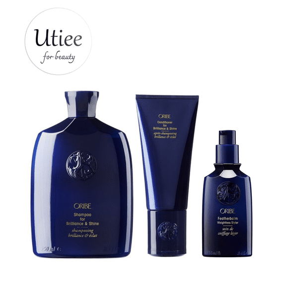 Straightening and Shiny Hair kit - Oribe for Brilliance & Shine Collection (shampoo, conditioner and weightless styler)