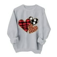 thumbnail image 2 of Wowcloth Woman's Crewneck Sweatshirt, Long Sleeve with Valentine Print, Soft and Comfortable for Daily Wear and Valentine's Day, 2 of 6