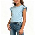 thumbnail image 5 of Gytharion Toddler Kids Girls Tank Tops with Flutter Sleeves Summer Solid Color Round Neck Tanks Cute Casual Sleeveless Shirts for Little Girls, 0-92 Years, 5 of 5