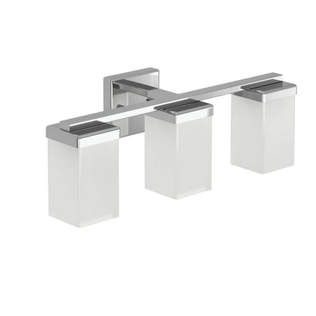 

Moen 90 Degree Chrome Three Globe Bath Light
