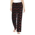 thumbnail image 1 of Balery Poker Creative Symbols Pantalones de pijama para mujer, pijamas ultraligeros, pantalones de estar por casa-Small, 1 of 6