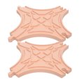 thumbnail image 4 of 2 vías de tren de madera: accesorios de expansión para vías de cambio de dirección para juego de trenes de juguete - Para interacción familiar y diversión., 4 of 6