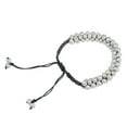thumbnail image 2 of AeraVida Ultra-Modern White String of Pearls & Cotton Rope Pull String Bracelet, 2 of 3