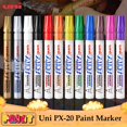 thumbnail image 2 of 1 pieza Uni Marker Art Supplies PX-20 - Rotulador de pintura para póster, arte, pintura, resistente al agua, a base de aceite, papelería para estudiantes, accesorios de oficina, 2 of 5