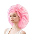 thumbnail image 1 of Qarigey Sombrero de tela de ala ancha para el cabello, pañuelo para la cabeza, transpirable y cómodo, cinta de satén, sombrero Sombreros Rosa, 1 of 6