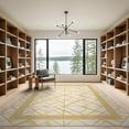 thumbnail image 2 of ODIKA 9'x12' Washable Area Rug Non-Shedding, Easy Care Abstract Key Asymmetrical Sweeps Negative Balance Layout Designer for Master Suite, California King, Under Bed, 2 of 7