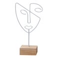 thumbnail image 1 of Escultura decorativa de cara abstracta, estatua de rostro humano. Blanco, 1 of 8