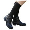 thumbnail image 3 of QISIWOLE Autumn And Winter New Mid-Heel Hollow Belt Buckle Round Head Women's Boots Sales !, 3 of 4