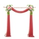 thumbnail image 1 of Cortina de gasa Cateissary 2 pack/lote decoración del hogar rojo, 1 of 6