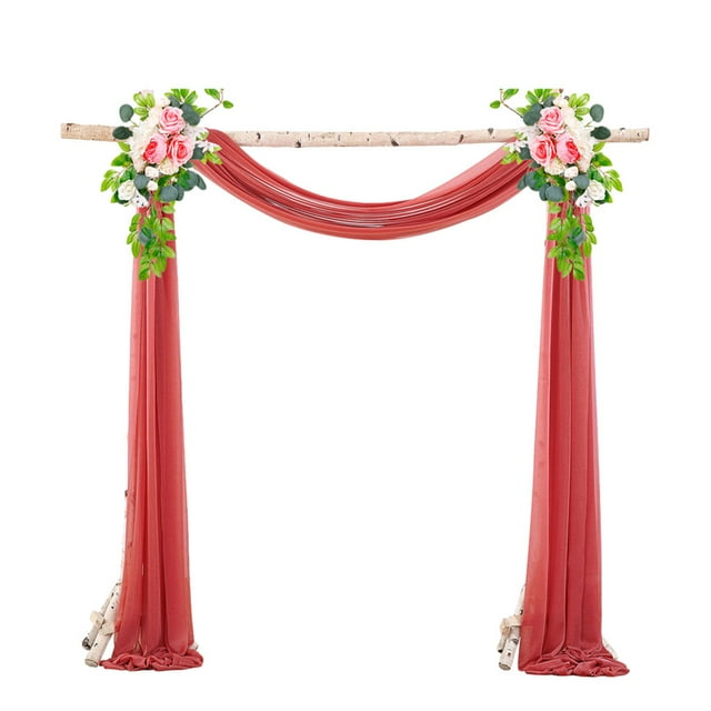 Billuyoard 2x cortina de de boda reutilizable resistente al desgarro resistente al desgaste para una cortina de de boda duradera Decoración del hogar Rojo