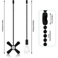 WadwP Ceiling Fan Pull Chains With Decorative, 2 Pieces Of Black