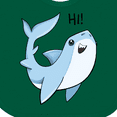 thumbnail image 4 of Inktastic Hi Cute Shark Boys or Girls Baby Bib, 4 of 4
