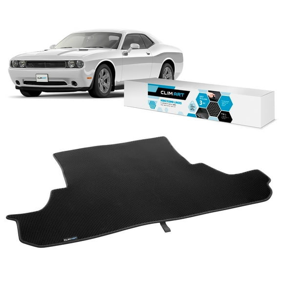 CLIM ART Cargo Liner for Dodge Challenger 2014-2023 Custom Fit Trunk Mat, with Honeycomb Dirtproof & Waterproof Technology - All-Climate, Heavy Duty, Anti-Slip Cargo Liner, Luggage - FL01108097