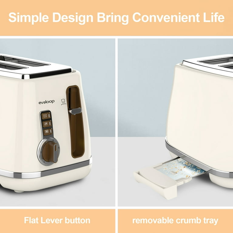  Anfilank Compact 2 Slice Toaster with 1.5 Extra Wide