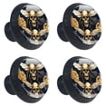 thumbnail image 2 of 4 Pcs Skull Bee Knobs for Kitchen Cabinet Cupboard Dresser Bookcase Drawer Pulls Handles Round Home Decor, 2 of 8