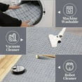 thumbnail image 6 of Memoryfield Washable Checkered Area Rugs 5' x 7', Throw Carpet for Bedroom Living Room Entrance Laundry Bathroom Plaid Modern Farmhouse Rug, Dark Gray, 6 of 8