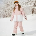 thumbnail image 4 of SGMVNU Kid 2 Piece Snowsuits Girls Hooded Zipper Jacket and Snow Pant Set Boys Winter Snowboard Suit Girls Waterproof Ski Coat Size 8-9 Years Pink, 4 of 6