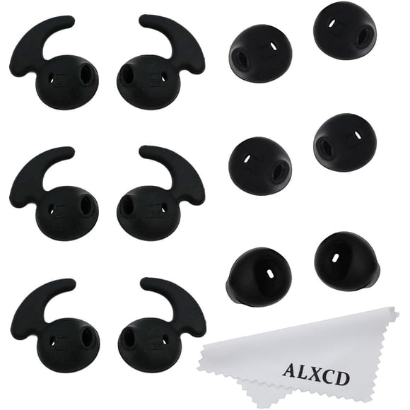 ALXCD Ear Tip for Galaxy S7, 3 Pair Sport Anti-Slip Eartip & 3 Pair Durable Silicone Replacement Ear Tips for Galaxy