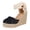Black, variant on Womens Crochet Espadrilles Wedge Sandals 2026 Boho Beach Closed Toe Platform Chunky Heeled Strappy Dressy Shoes for Summer Fall Black Size 9