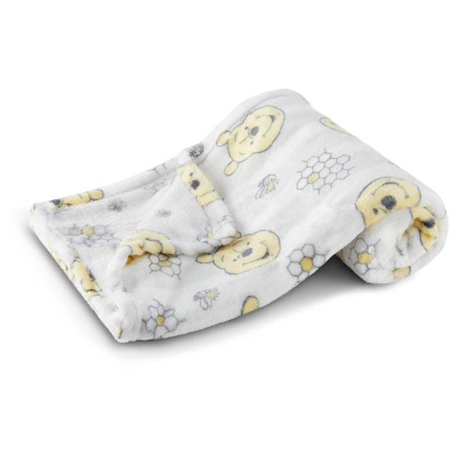 Manta de franela para bebé Disney con forro polar Mickey Minnie Pooh Dumbo