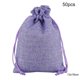 thumbnail image 1 of Matsuzay 50 Uds. Bolsa de lino con cordón organizador de joyas bolsa de almacenamiento de té portátil para el hogar Almacenamiento y organización del hogar violeta 13x18cm Matsuzay HA5722-39, 1 of 6