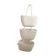 thumbnail image 4 of Cesta colgante para puerta, cesta de pared tejida, organizador para balcón, almacenamiento para objetos pequeños, flores, toallas y juguetes de granja Blanco, 4 of 8