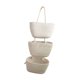 thumbnail image 4 of Cesta de pared tejida para colgar sobre la puerta, cesta de almacenamiento reutilizable para cocina y baño. Blanco, 4 of 9
