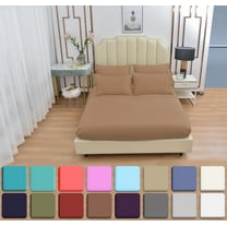 6 Piece Luxury Rayon Made From Bamboo Sheets Set- Queen Brown Sheets, Softer Than Cotton-Up To 16" Deep Pockets-Wrinkle Free-Extremely Soft Bamboo Derived Rayon Sheets- Queen,Brown