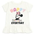 thumbnail image 4 of Disney Minnie Mouse Peplum T-Shirt and Chambray Shorts Outfit Set Polka Dots Toddler to Big Kid, 4 of 5