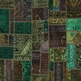 thumbnail image 1 of Ahgly Company Indoor Square Oriental Turquoise Blue Modern Area Rugs, 6' Square, 1 of 4